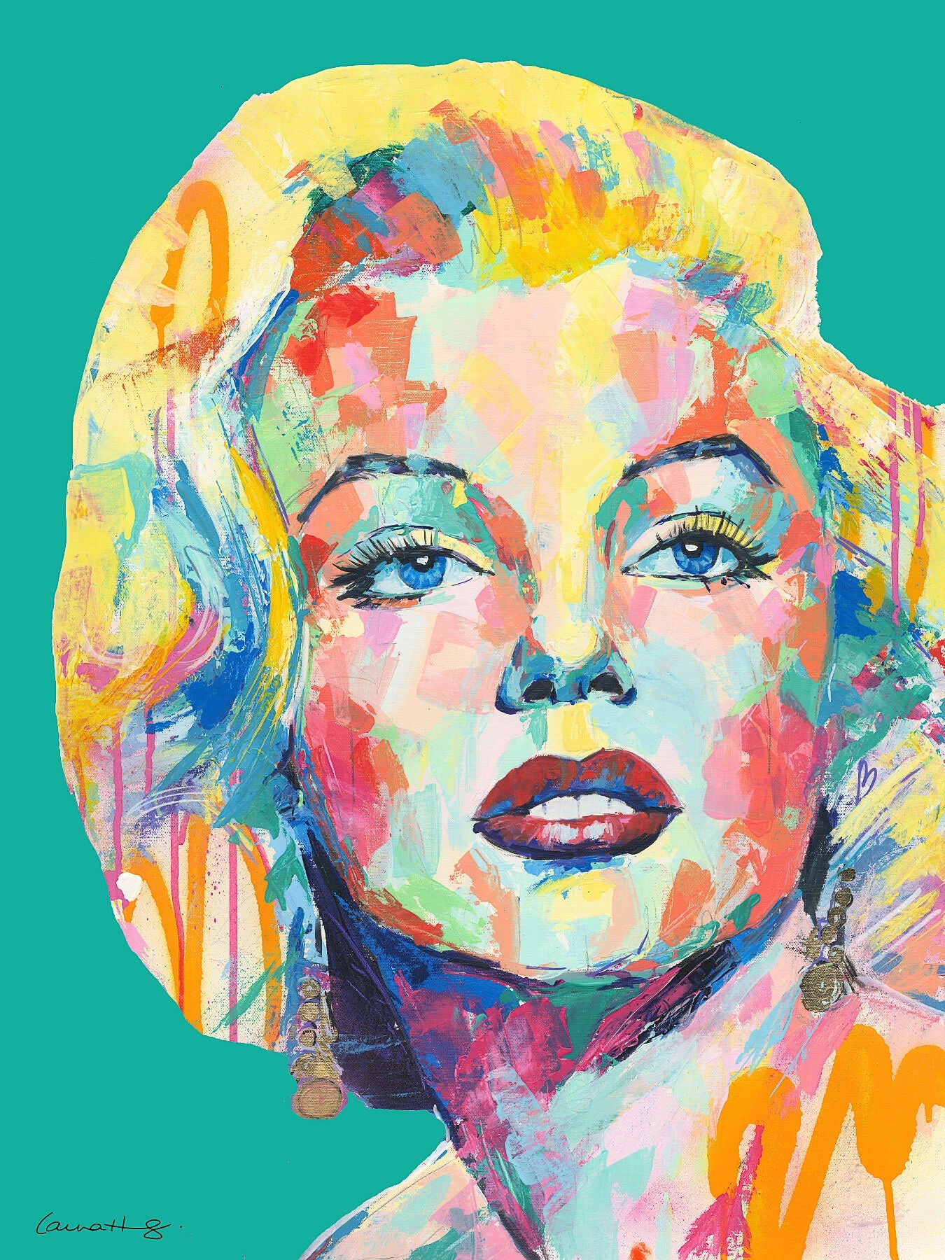 ART IN THE PARK FRAMED MARILYN IN TURQUOISE