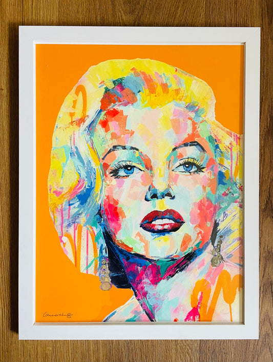 ART IN THE PARK - FRAMED MARILYN IN MUSTARD