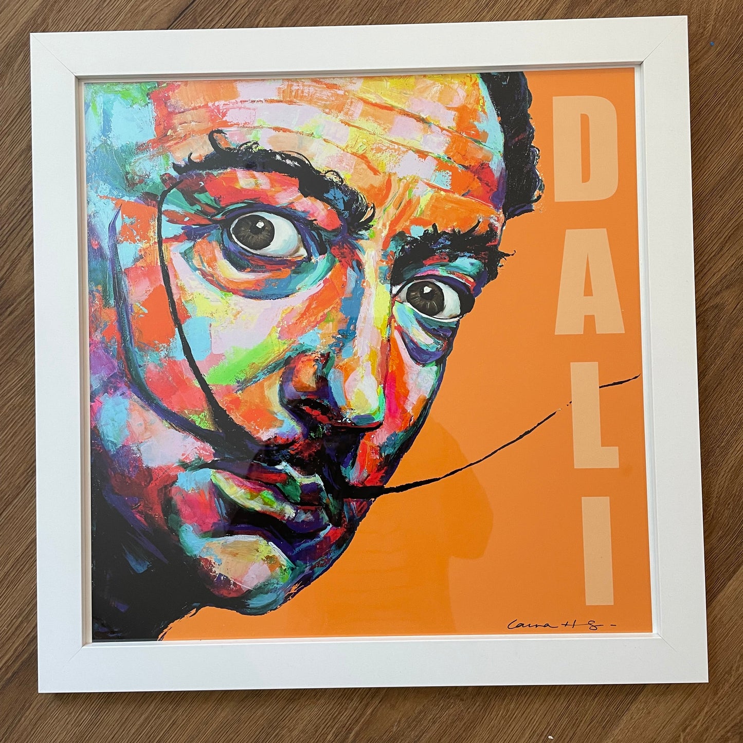 ART IN THE PARK - FRAMED DALI IN ORANGE